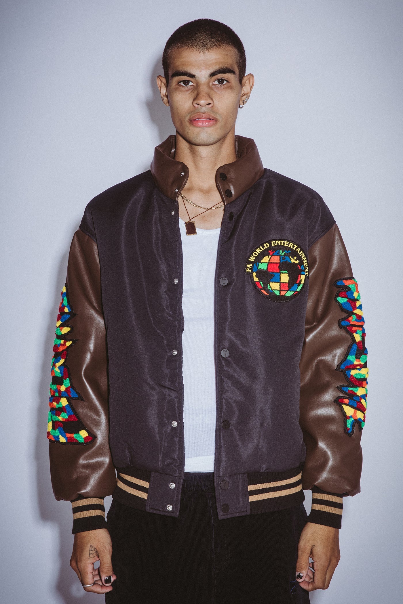 Fucking Awesome Gum Stamp Chenille Varsity Puffer