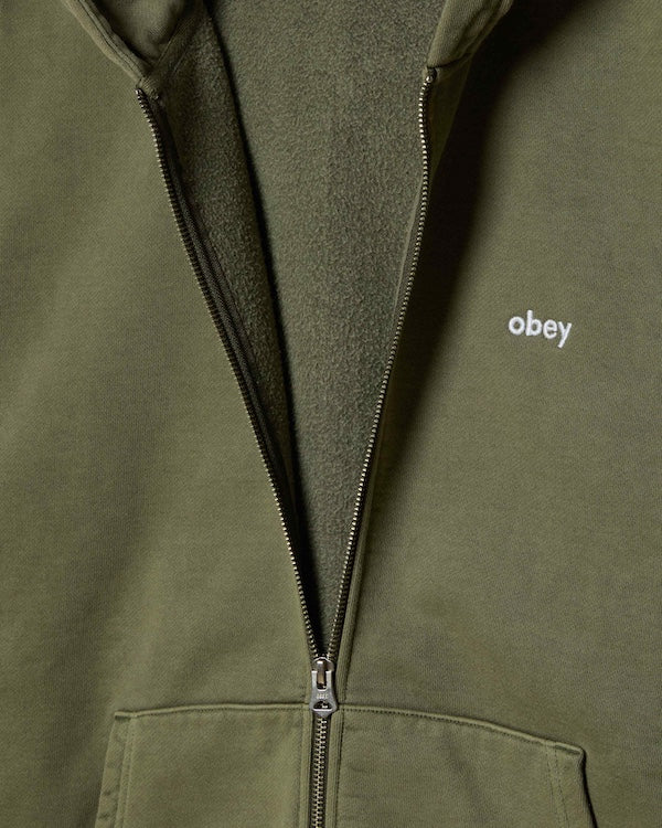 Obey Lowercase Pigment Zip Hood
